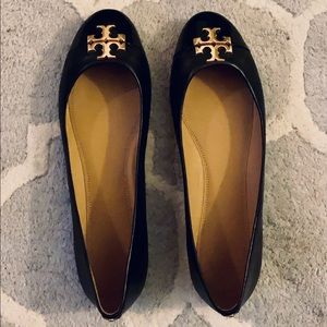 Tory Burch patent toe leather flats